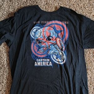 Marvel Captain America Black and Blue T-Shirt